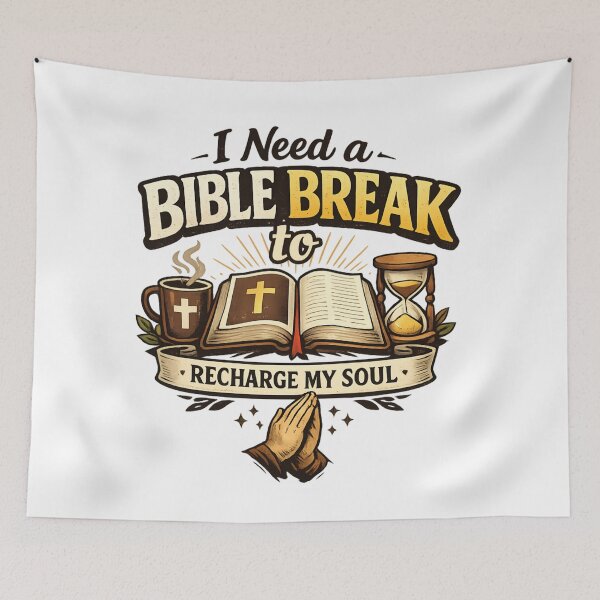 Item preview, I need a Bible Break to Recharge My Soul - Christian Faith  designed and sold by SidTastic .