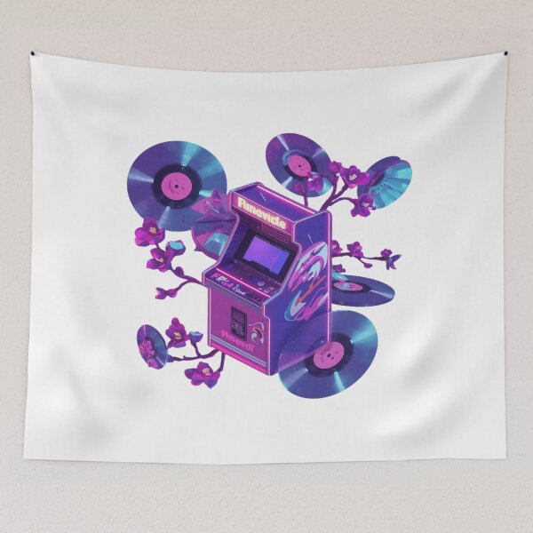 Item preview, Retro Arcade Machine and Vinyl Records Art designed and sold by ItzLacarth.