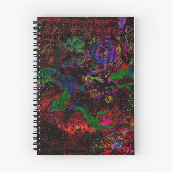 Item preview, Crimson Abyss — Dark Neon Botanical Explosion designed and sold by BatNature.