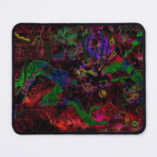 Item preview, Crimson Abyss — Dark Neon Botanical Explosion designed and sold by BatNature.