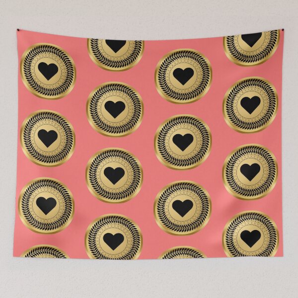 Item preview, Golden Heart Emblem | Luxury Minimalist Decorative Art designed and sold by Rawafi Art Studio.