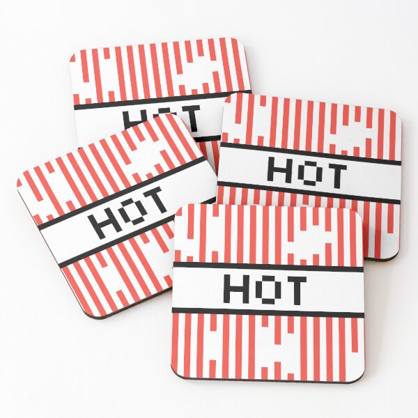 Item preview, HOT — Pixel Art Word | Retro 8-Bit Two-Tone Typography designed and sold by Mouremandier.