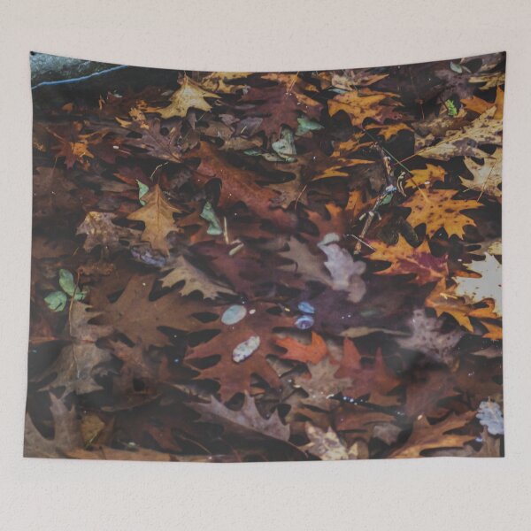 Item preview, Golden Autumn Leaves Floating on Water designed and sold by Apex_Visuals.