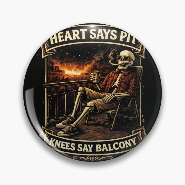 Item preview, Heart Says Pit Knees Say Balcony - Funny Skeleton designed and sold by EverClassic.