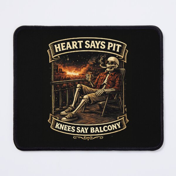 Item preview, Heart Says Pit Knees Say Balcony - Funny Skeleton designed and sold by EverClassic.
