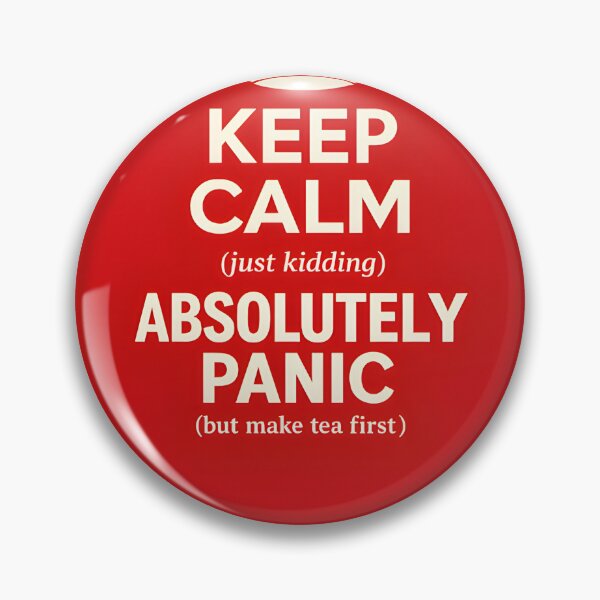 Item preview, Keep Calm Just Kidding Absolutely Panic Funny British Parody Poster Gift designed and sold by BlightyandCo.