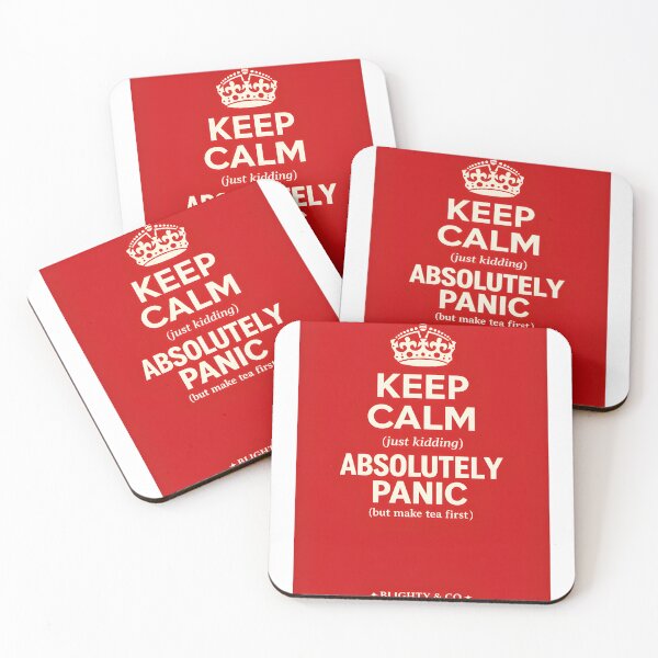 Item preview, Keep Calm Just Kidding Absolutely Panic Funny British Parody Poster Gift designed and sold by BlightyandCo.