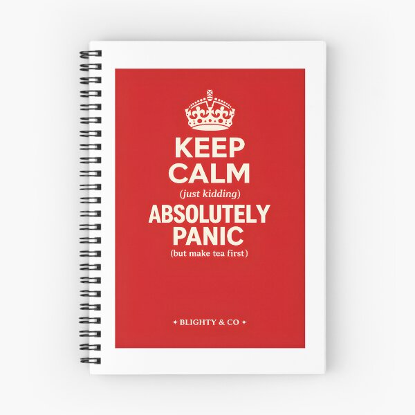 Item preview, Keep Calm Just Kidding Absolutely Panic Funny British Parody Poster Gift designed and sold by BlightyandCo.