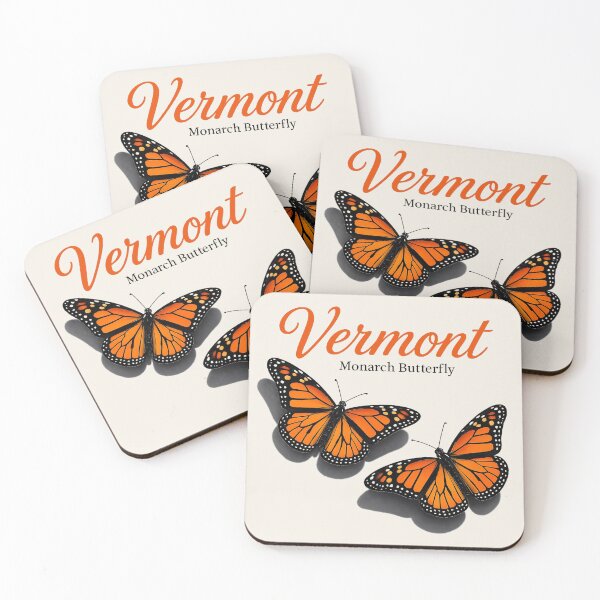 Item preview, Vermont Monarch Butterfly Retro Poster designed and sold by The-Drip-Studio.