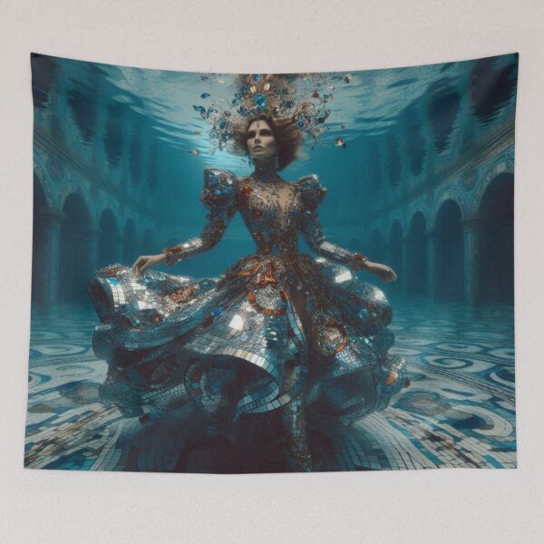 Item preview, Underwater Disco Queen Mirror Dress Atlantis Sci Fi Fantasy designed and sold by IRON SIREN.