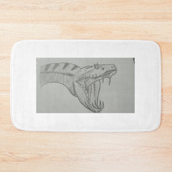 Item preview, Venomous Serpent Dragon Sketch – Pencil Fantasy Creature Art designed and sold by Estefanía Aparici.