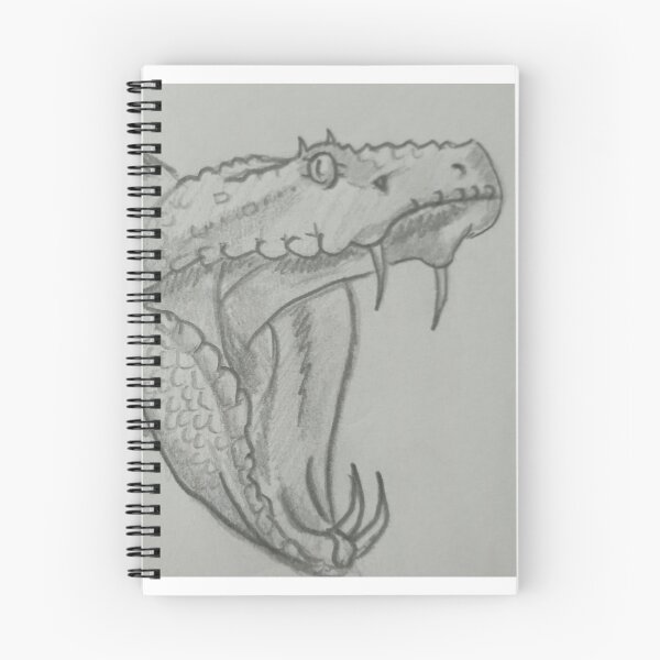 Item preview, Venomous Serpent Dragon Sketch – Pencil Fantasy Creature Art designed and sold by Estefanía Aparici.