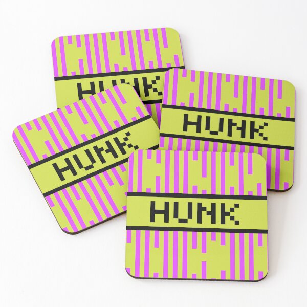 Item preview, HUNK — Pixel Art Word | Retro 8-Bit Two-Tone Typography designed and sold by Mouremandier.