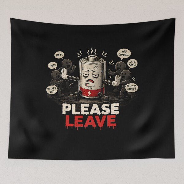Item preview, Please Leave Shirt – Anti Social Funny Tee designed and sold by DesignTeamHub.