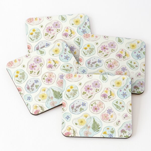 Item preview, Rain Garden – Pressed Flower Puddle Pattern designed and sold by MoonwoodStudio.
