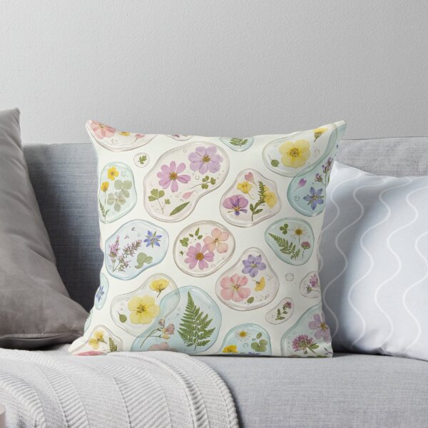 Item preview, Rain Garden – Pressed Flower Puddle Pattern designed and sold by MoonwoodStudio.