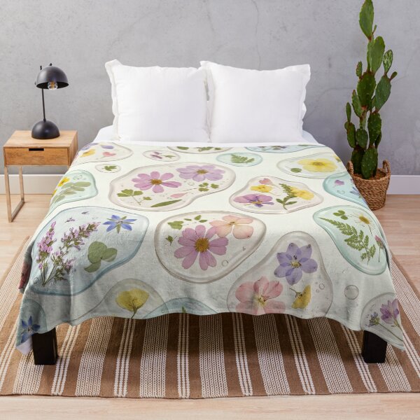 Item preview, Rain Garden – Pressed Flower Puddle Pattern designed and sold by MoonwoodStudio.
