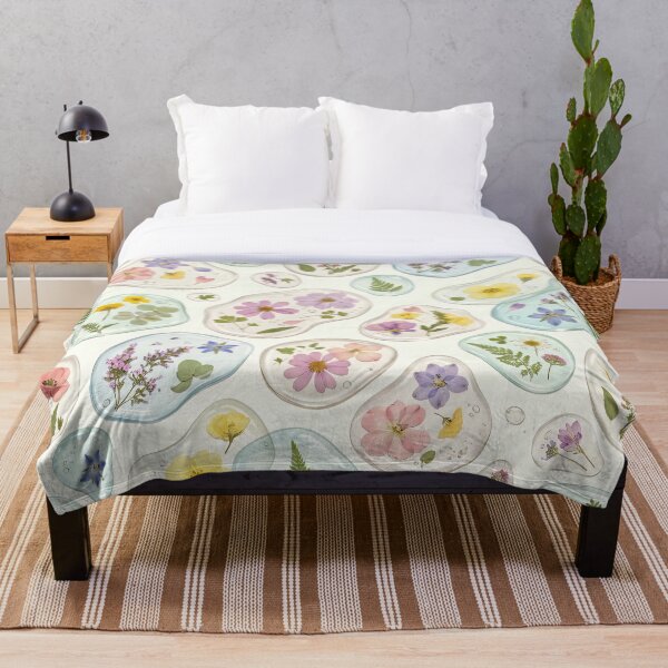 Item preview, Rain Garden – Pressed Flower Puddle Pattern designed and sold by MoonwoodStudio.