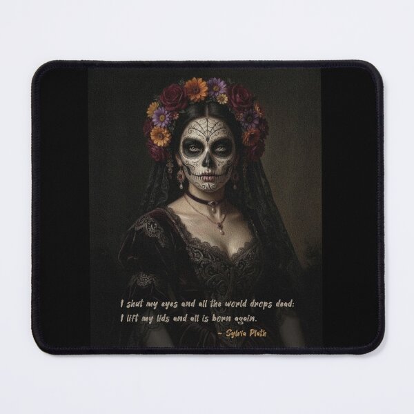 Item preview, Gothic Calavera Sylvia Plath Poetry Art Print designed and sold by Contrast-Factory.