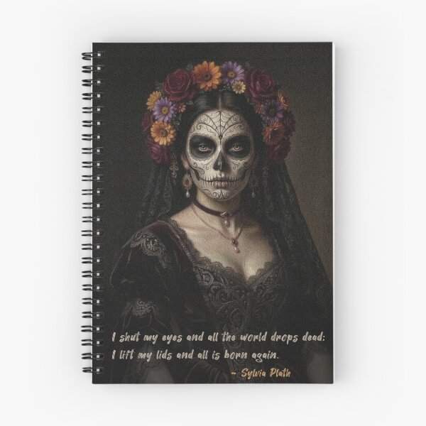 Item preview, Gothic Calavera Sylvia Plath Poetry Art Print designed and sold by Contrast-Factory.