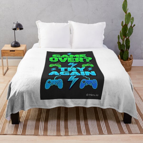 Item preview, Game Over Try Again Neon Arcade Gamer Tee designed and sold by Petringo.