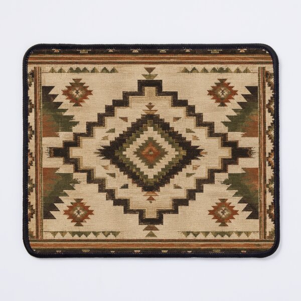 Item preview, Luxury Southwestern Geometric Pattern | Designer Lodge Decor in Olive, Linen & Burnt Clay designed and sold by Swanny's Custom T-shirt and Gift Designs.