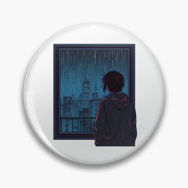Item preview, 90s Vintage LoFi Anime Cyberpunk Rainy City Streetwear designed and sold by P4trick98.