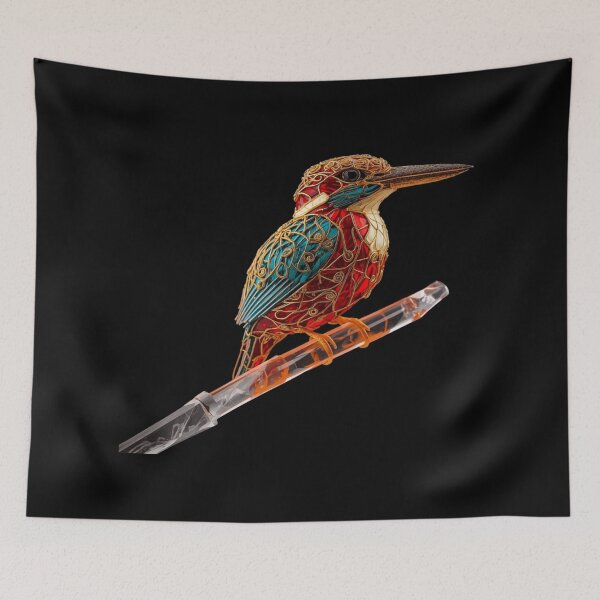 Item preview, Ornate Kingfisher Bird Filigree Art designed and sold by ItzLacarth.