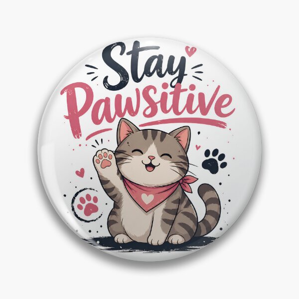 Item preview, Stay Pawsitive Cute Cat Design | Funny Pun Kitten SVG designed and sold by mimouna00.