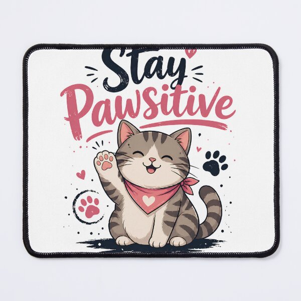 Item preview, Stay Pawsitive Cute Cat Design | Funny Pun Kitten SVG designed and sold by mimouna00.