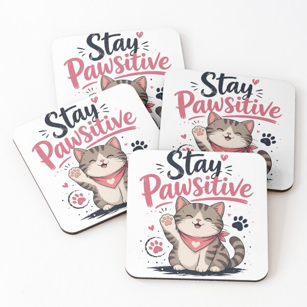 Item preview, Stay Pawsitive Cute Cat Design | Funny Pun Kitten SVG designed and sold by mimouna00.