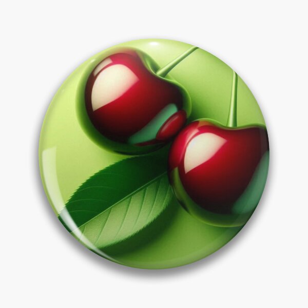 Item preview, Glossy Red Cherries | Minimal Fruit Art designed and sold by IRON SIREN.