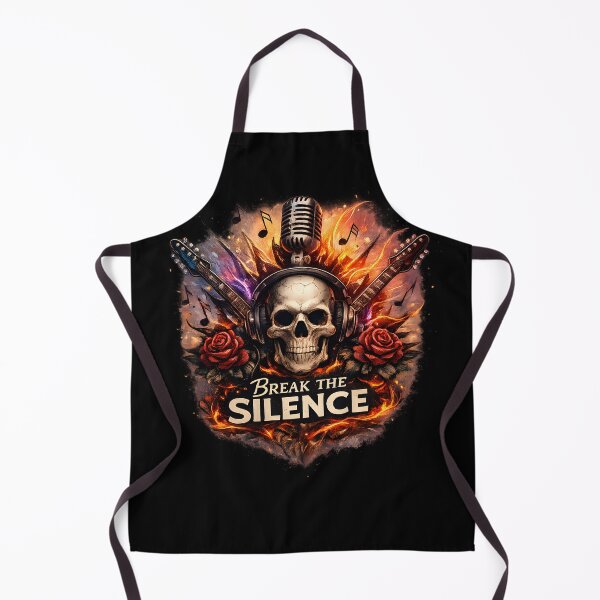 Item preview, Break The Silence Skull | Rock Music Lover Gift | Guitar & Headphones Graphic Tee designed and sold by darkan1.
