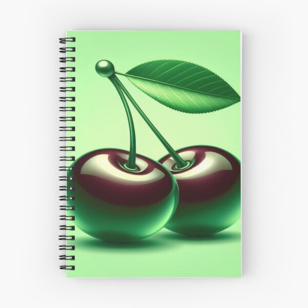 Item preview, Glossy Red Cherries | Minimal Fruit Art designed and sold by IRON SIREN.