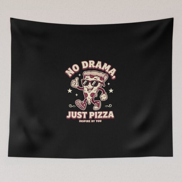 Item preview, Retro 1930s Cartoon Walking Pizza No Drama Just Pizza Vintage designed and sold by InspireByYou™.