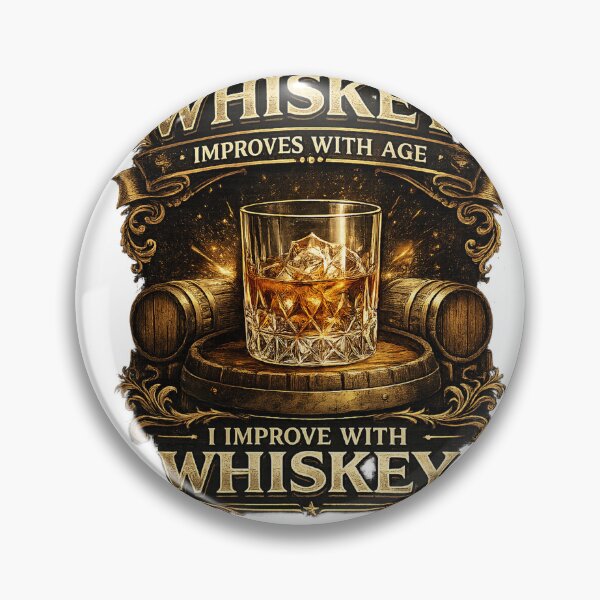 Item preview, Whiskey Improves With Age I Improve With Whiskey Premium Bourbon Design designed and sold by Globivara Studio.