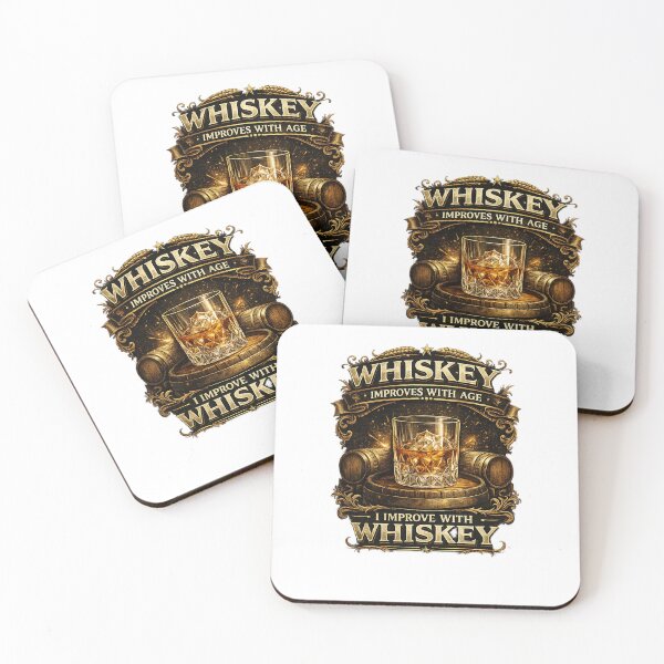 Item preview, Whiskey Improves With Age I Improve With Whiskey Premium Bourbon Design designed and sold by Globivara Studio.
