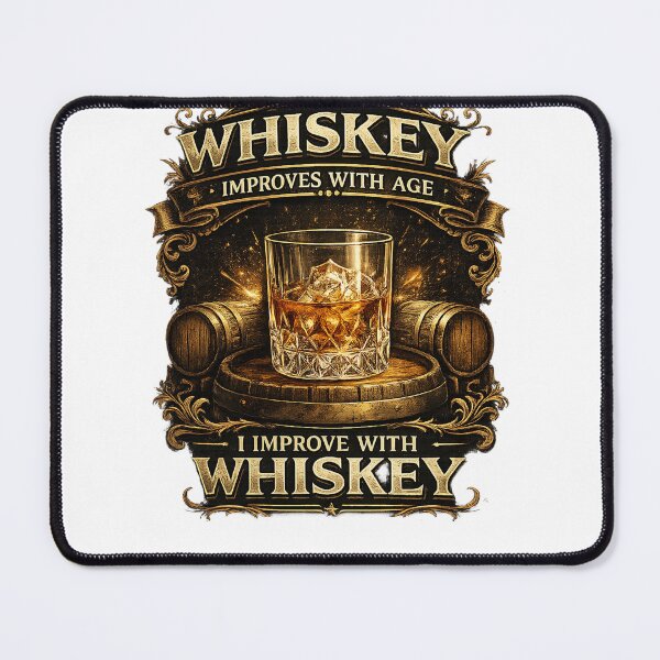 Item preview, Whiskey Improves With Age I Improve With Whiskey Premium Bourbon Design designed and sold by Globivara Studio.