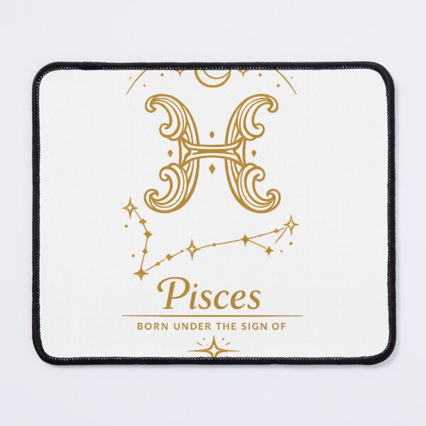 Item preview, Pisces Zodiac Sign Constellation | Minimalist Gold Astrology Art | Born Under Pisces | Horoscope Gift designed and sold by Emoji Emblems.