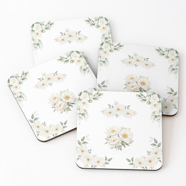 Item preview, Vintage White Floral Sticker Pack | Watercolor Flower Bouquet Aesthetic | Elegant Botanical Decor Stickers | Cottagecore Floral Arrangement designed and sold by Art_IN_Design.