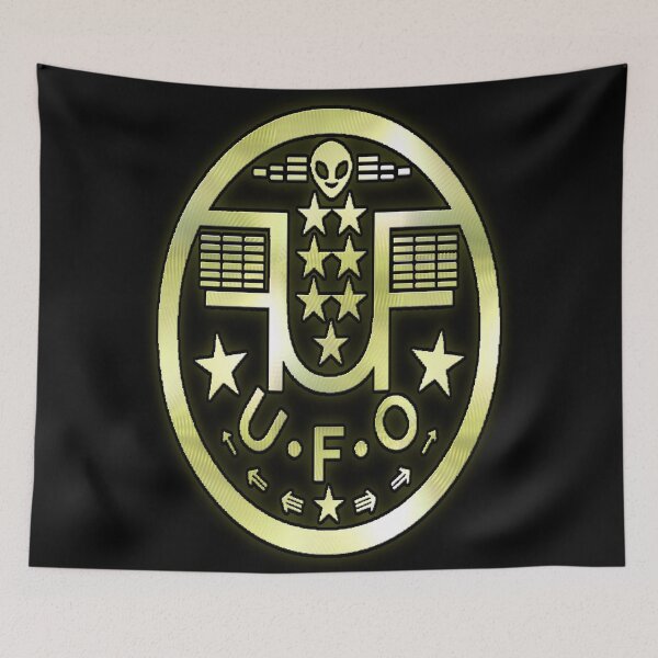 Item preview, Sci-Fi Golden UFO Logo. designed and sold by Giulivo Store Graphic.
