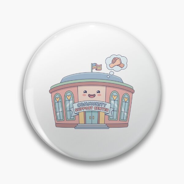 Item preview, Cute Happy Community Support Center Building Art designed and sold by AbanoubStore.