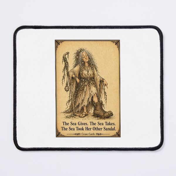 Item preview,  Crone Cards -The Sea Gives. The Sea Takes. The Sea Took Her Other Sandal. designed and sold by Kay Mhor Studio.