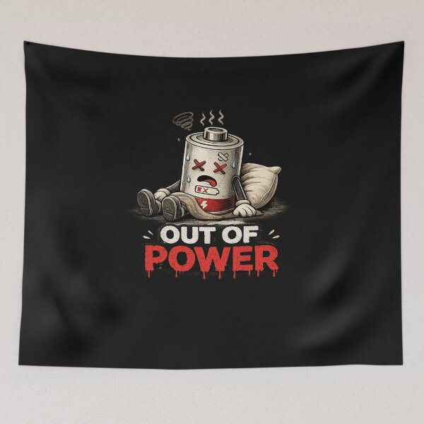 Item preview, Out of Power Shirt – Dead Battery Tee designed and sold by DesignTeamHub.