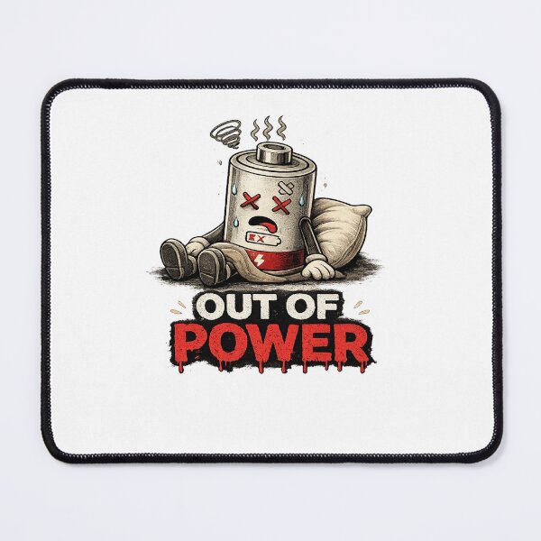 Item preview, Out of Power Shirt – Dead Battery Tee designed and sold by DesignTeamHub.
