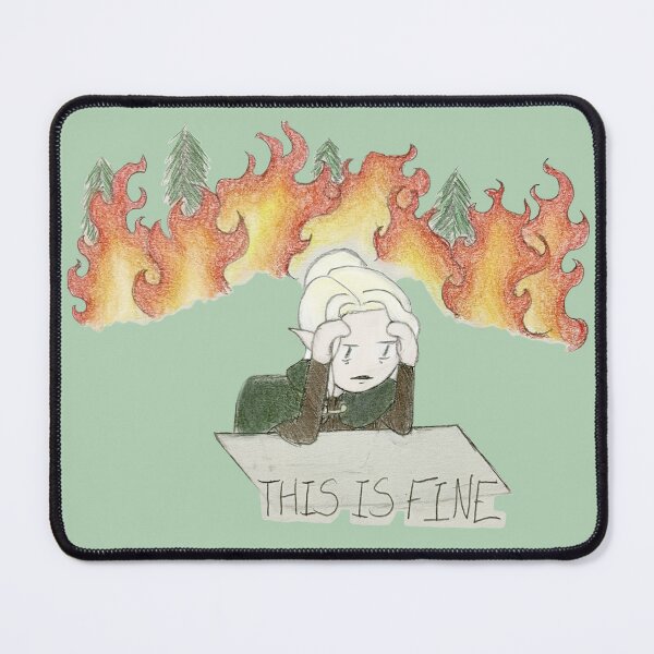 Item preview, “This is fine” Ama meme designed and sold by O-Wilderness.