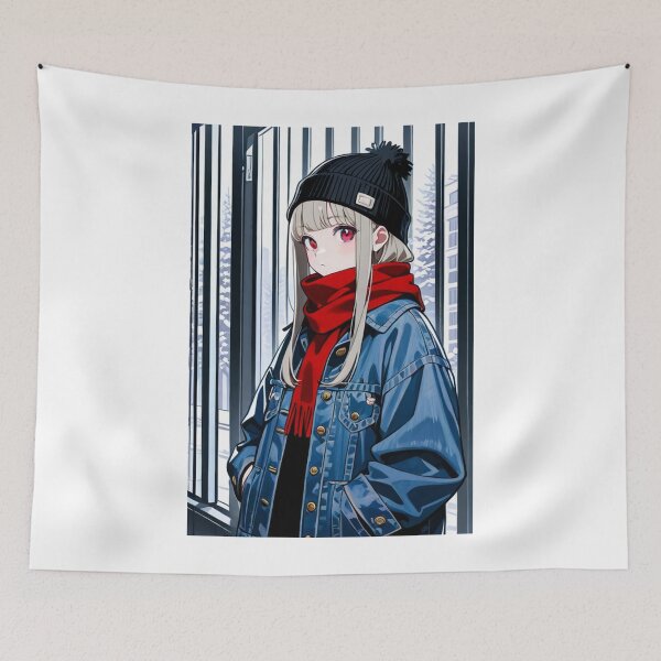 Item preview, Fashion - faceview woman denim jacket designed and sold by AnimeShin.