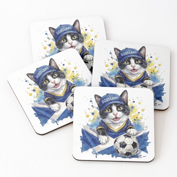 Item preview, Black and white cat World Cup Scotland Suppawter designed and sold by The Suppawters.