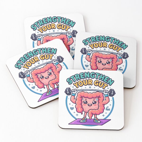 Item preview, Strengthen Your Gut Gym - Cute Intestine Weightlifting Art designed and sold by fit-and-fine26.