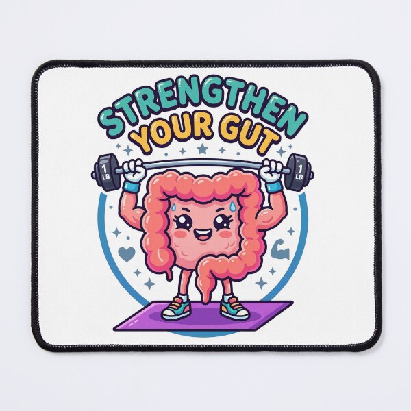 Item preview, Strengthen Your Gut Gym - Cute Intestine Weightlifting Art designed and sold by fit-and-fine26.
